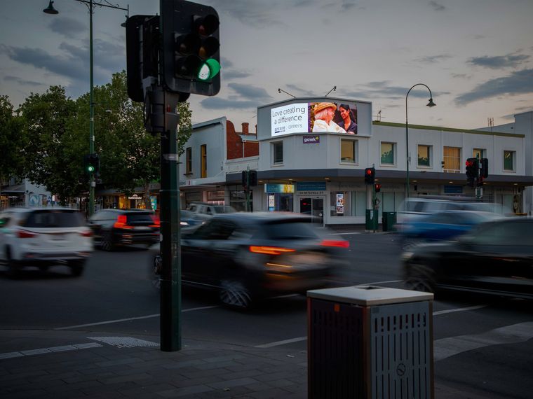 Gawk digital billboard at 54 Mitchell Street Bendigo