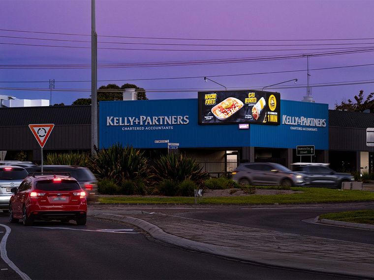 Gawk digital billboard on Somerville Street Flora Hill