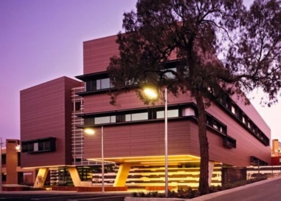La Trobe University Bendigo campus at dusk
